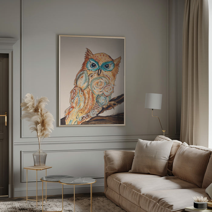 Wise Owl Framed Art Wall Decor