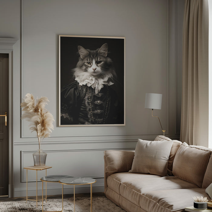 Cat Framed Art Modern Wall Decor