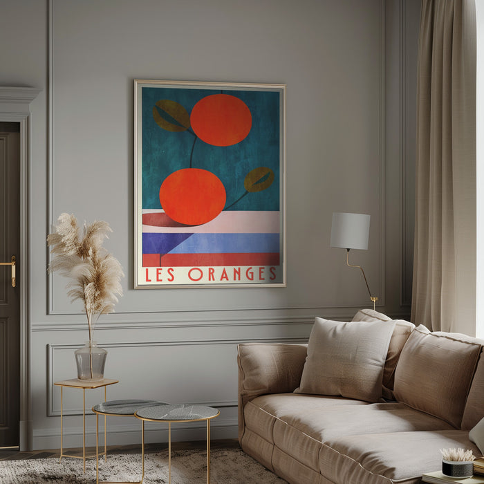 Les Oranges Framed Art Modern Wall Decor