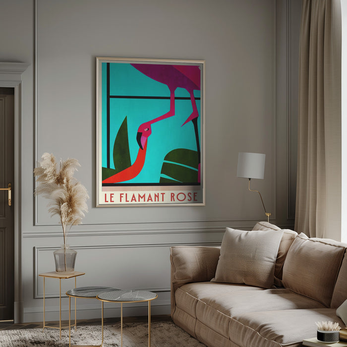 Le Flamant Rosé Framed Art Wall Decor