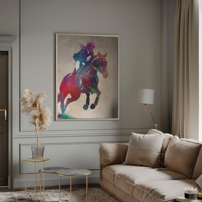 Horse Rider Framed Art Wall Decor