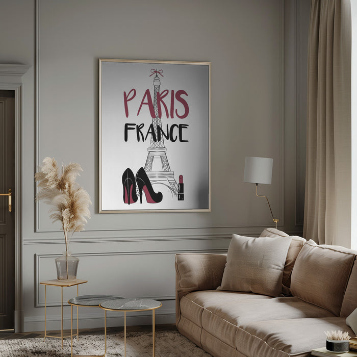 France Framed Art Modern Wall Decor