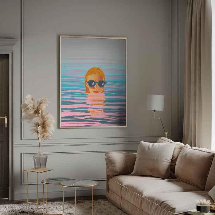 Ocean swim Framed Art Wall Decor