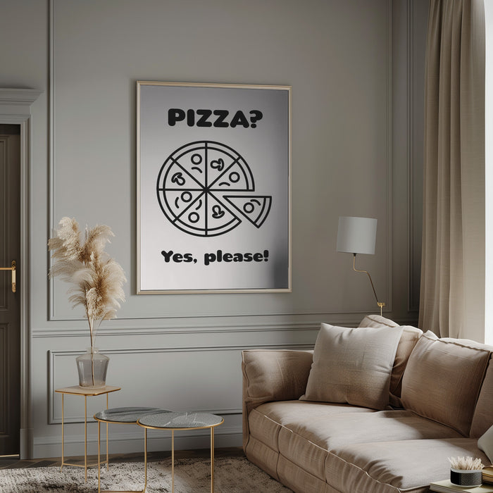 Pizza Framed Art Modern Wall Decor