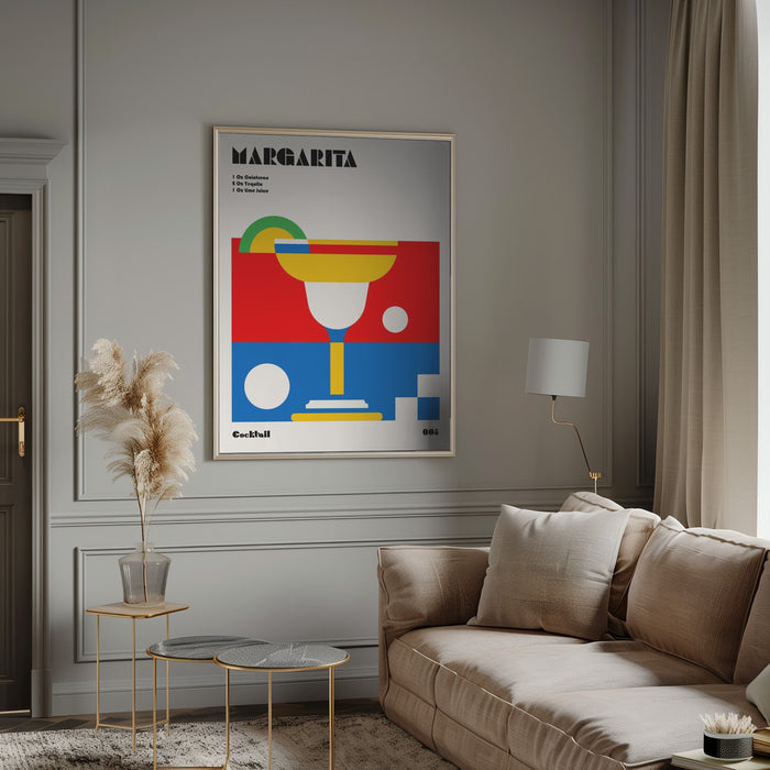 Margarita Bauhaus Cocktail Framed Art Wall Decor