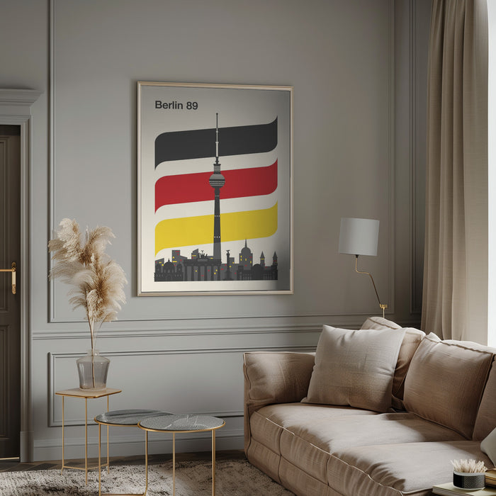 Berlin Retro Travel Print Framed Art Wall Decor