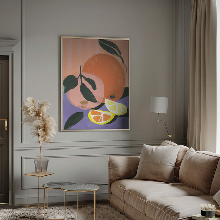 Fruity Summer No 3 Framed Art Modern Wall Decor