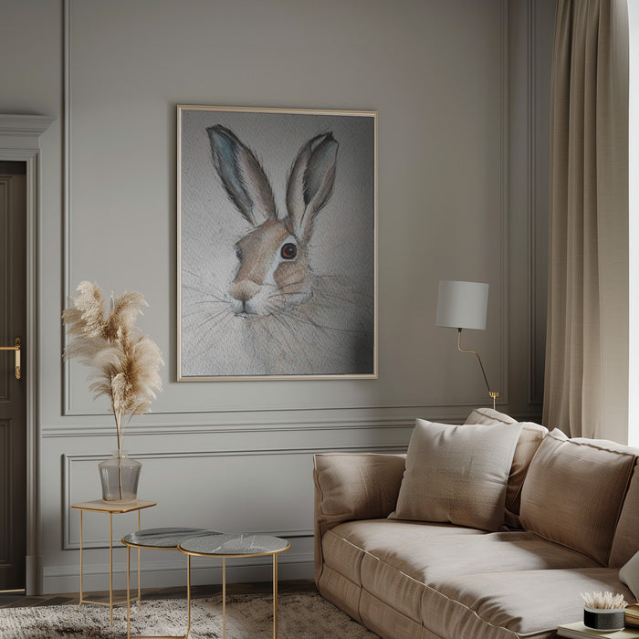 Hare Framed Art Wall Decor