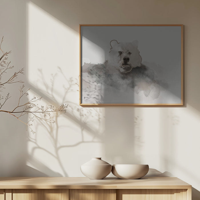 Bear Landscape Framed Art