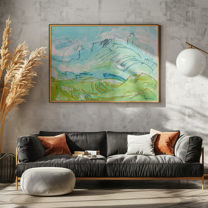 DF578 Landscape Art Framed Heavenandearth Scenery  Perfect Wall Decor for Your Home