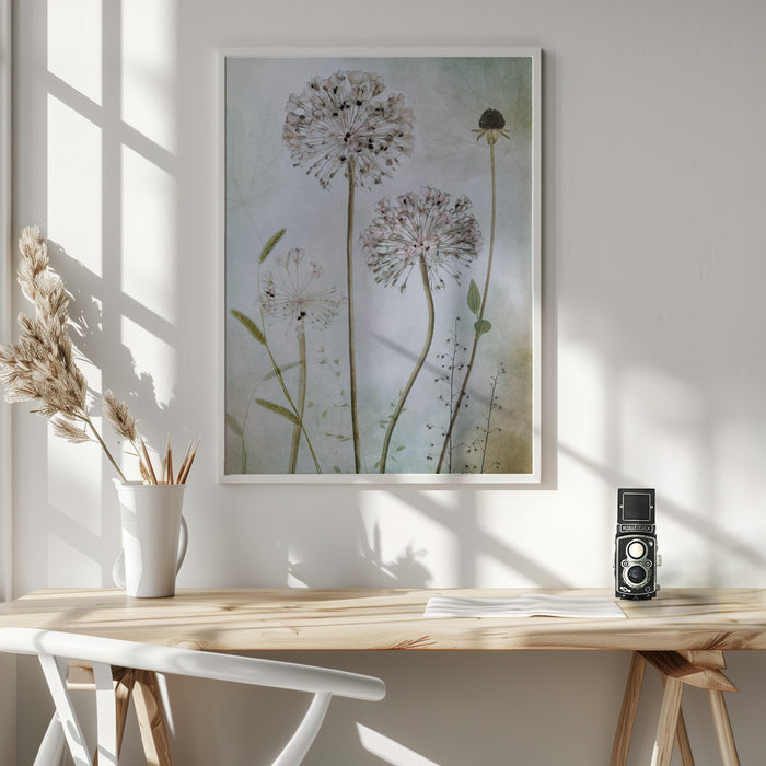 Allium Framed Art Wall Decor