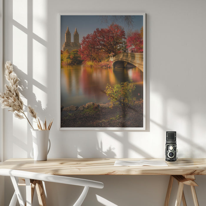 Fall in Central Park Framed Art Wall Decor