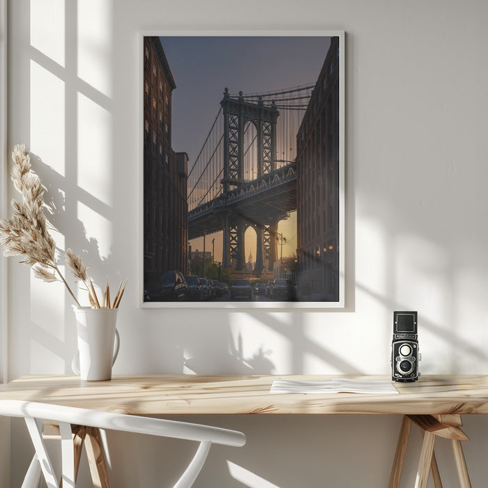 Manhattan Bridge Dumbo Brooklyn Framed Art Wall Decor