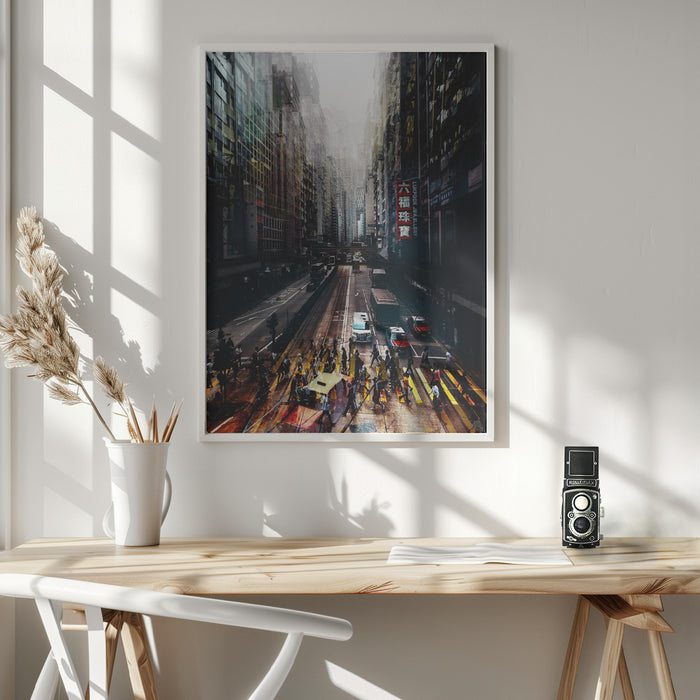 streets of Hong Kong Framed Art Wall Decor