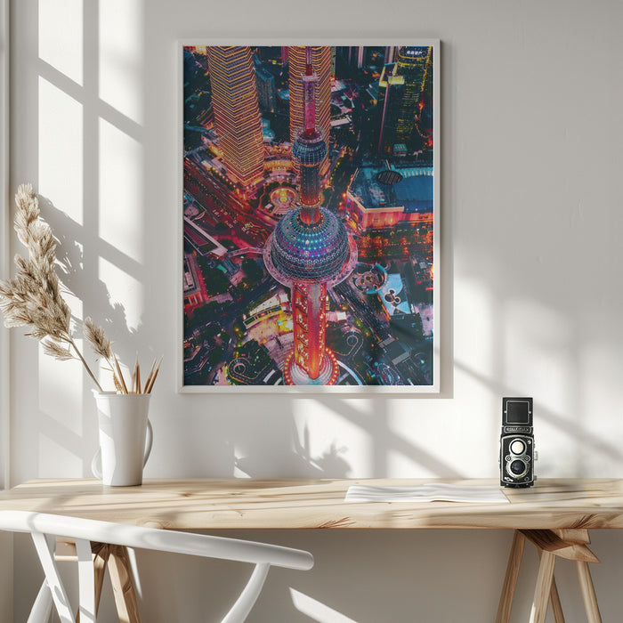 Oriental Pearl Tower Framed Art Wall Decor