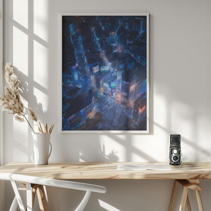 Flying Shibuya Framed Art Wall Decor