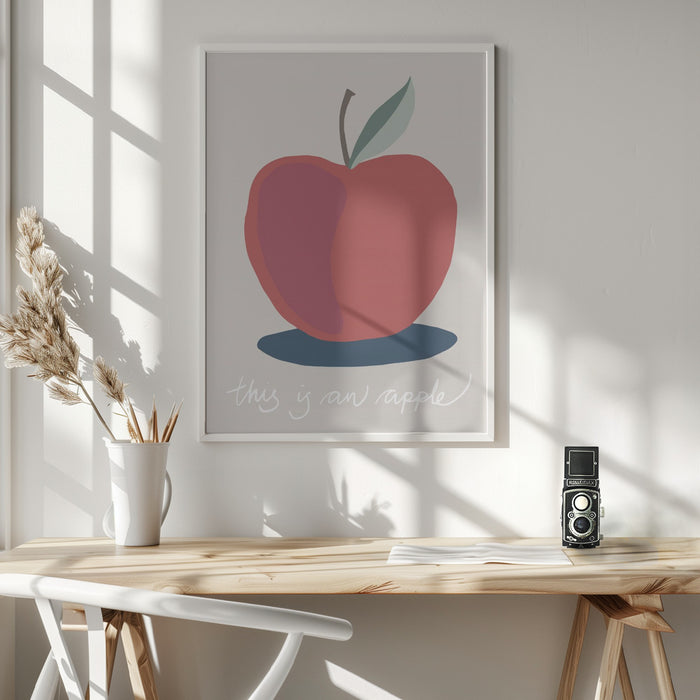 This is an Apple Framed Art Wall Decor