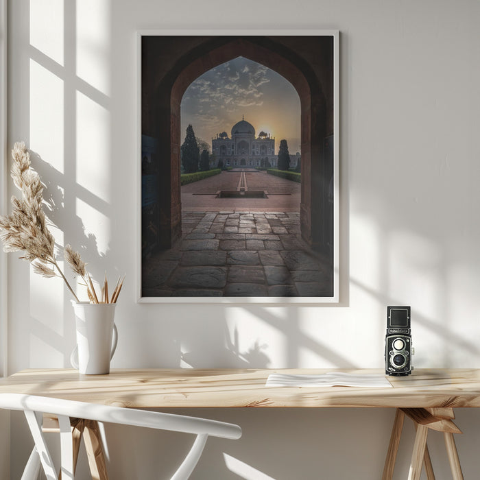 Humayun tomb - Glowing frame ! Framed Art Wall Decor