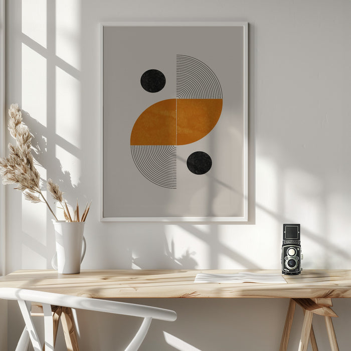 Retro Shape Framed Art Wall Decor