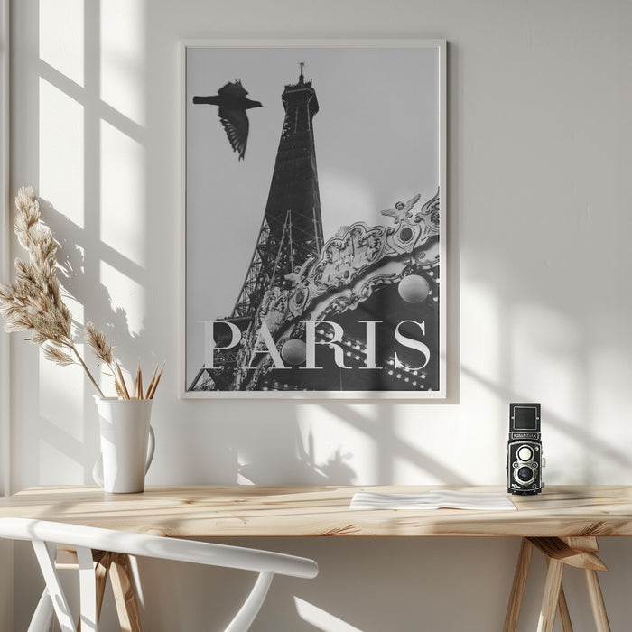 Paris Dove Framed Art Wall Decor