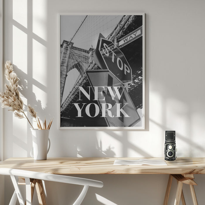 NYC Brooklyn Bridge Framed Art Wall Decor