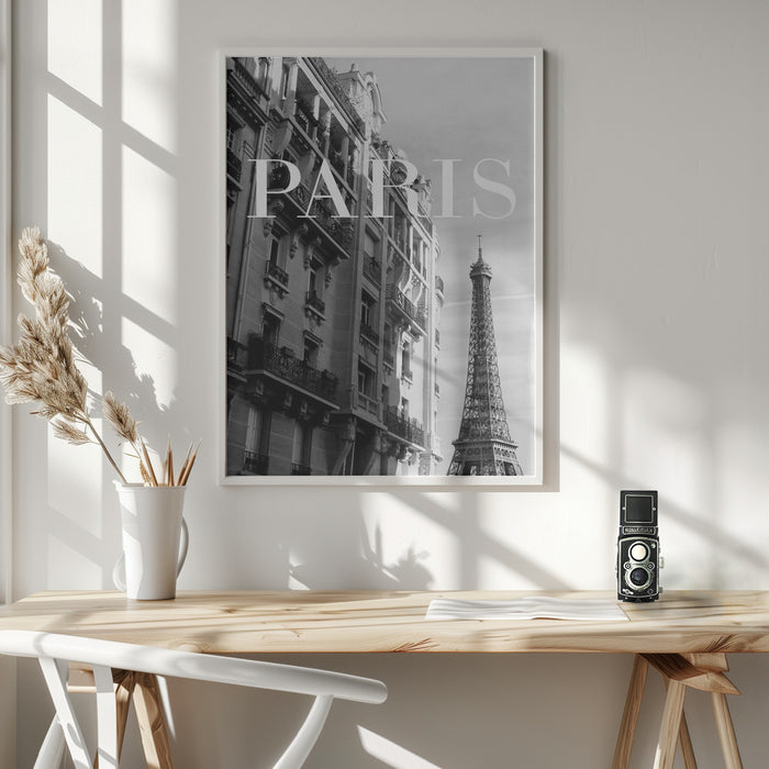 Paris Text 3 Framed Art Wall Decor