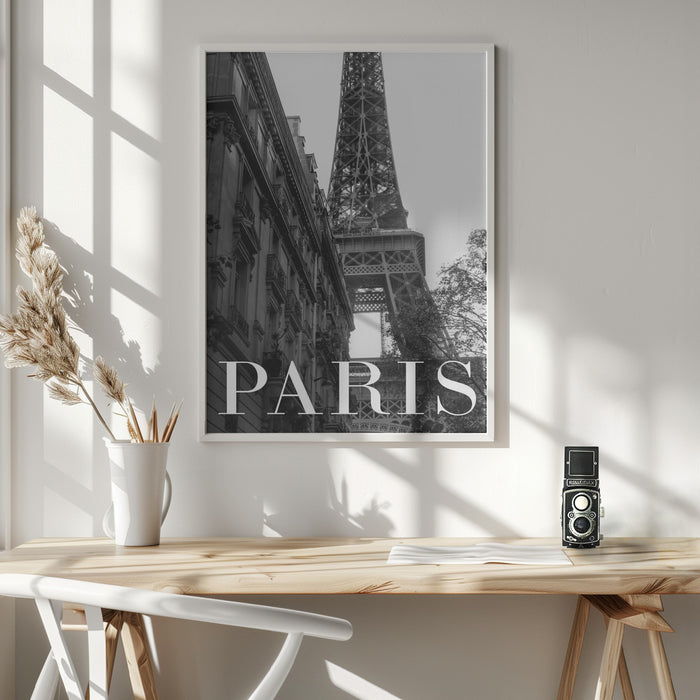 Paris Text 1 Framed Art Wall Decor