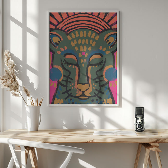 Tiger (Colored Version) Framed Art Wall Decor