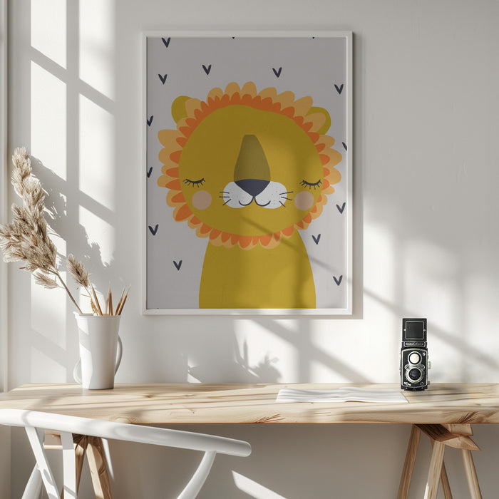 Little Lion Framed Art Wall Decor