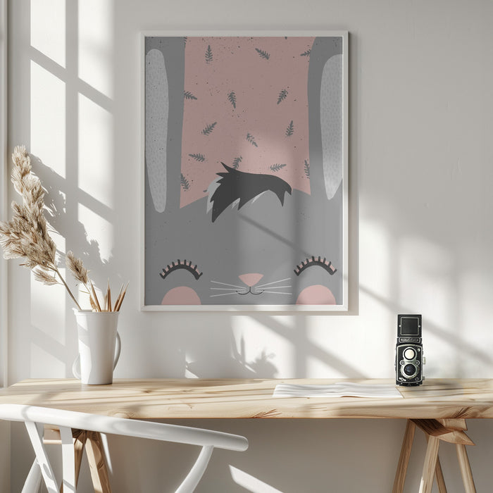 Little Bunny (pink) Framed Art Wall Decor