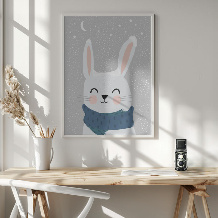 Snow Bunny Framed Art Wall Decor