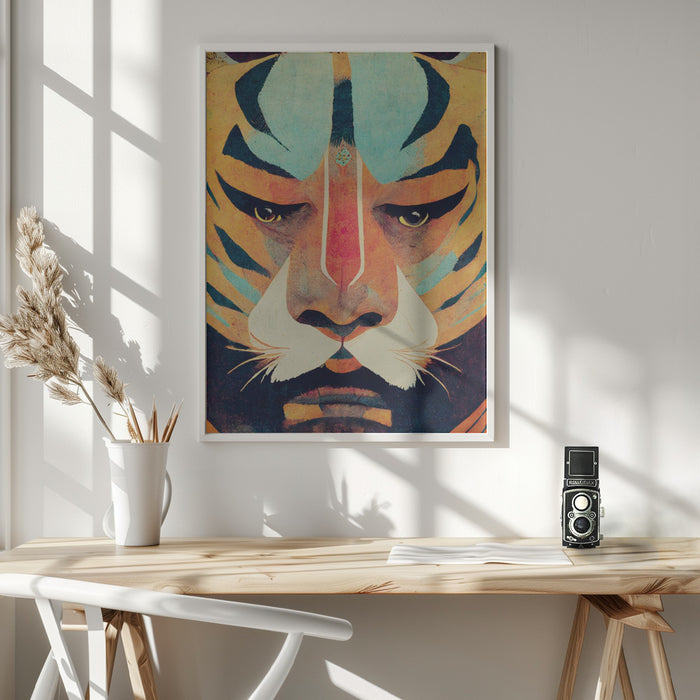 Strong Tiger Framed Art Wall Decor