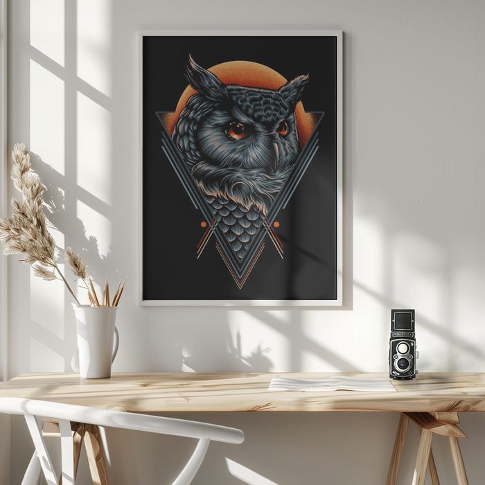 I Am The OWL Framed Art Modern Wall Decor