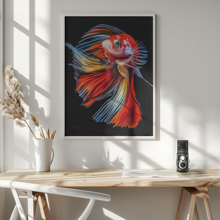 Colorful Fish Framed Art Wall Decor