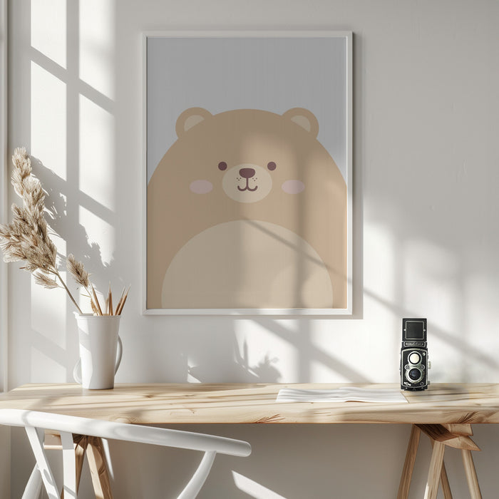 Cute Bear Framed Art Modern Wall Decor