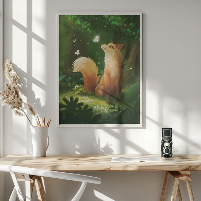 Dreamy Fox Framed Art Wall Decor