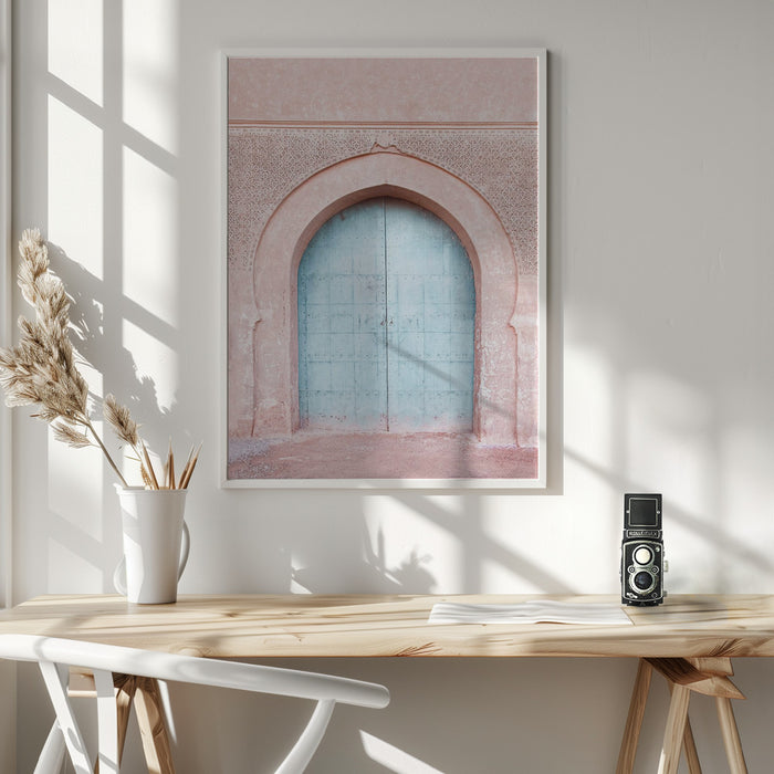 Turquoise Door Framed Art Wall Decor