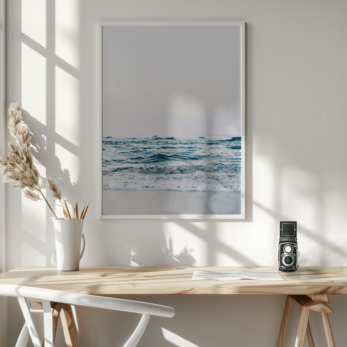 Abstract Waves Framed Art Wall Decor