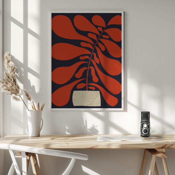 Lazy Plant #1 Framed Art Wall Decor