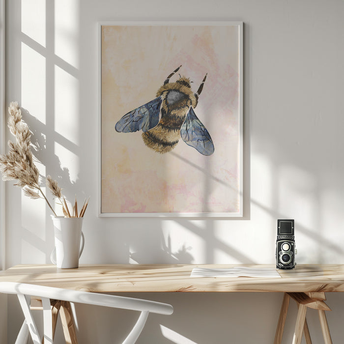 Rustic bee Framed Art Wall Decor