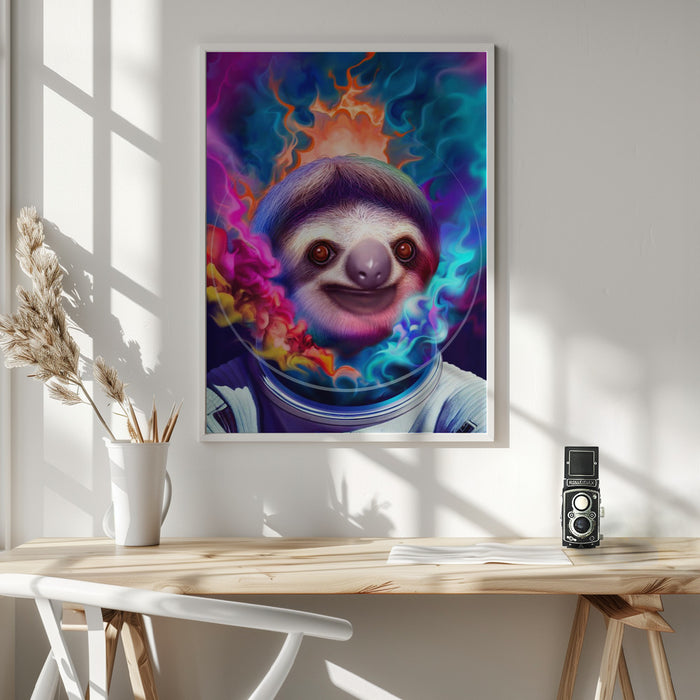 COLORFUL ASTRONAUT Framed Art Modern Wall Decor