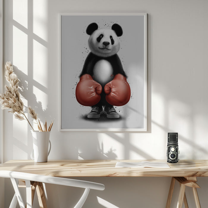 PANDA BOXER Framed Art Wall Decor