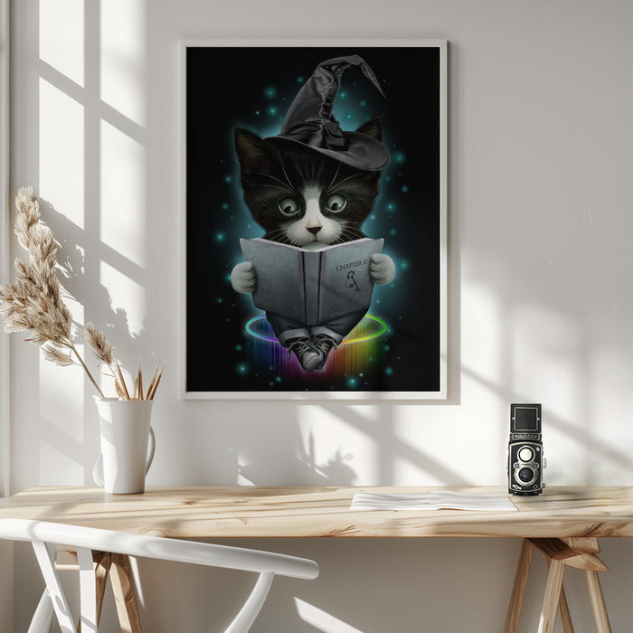 magical cat Framed Art Wall Decor