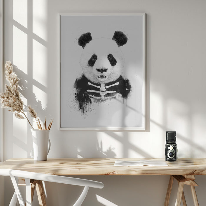 Zombie Panda Framed Art Wall Decor