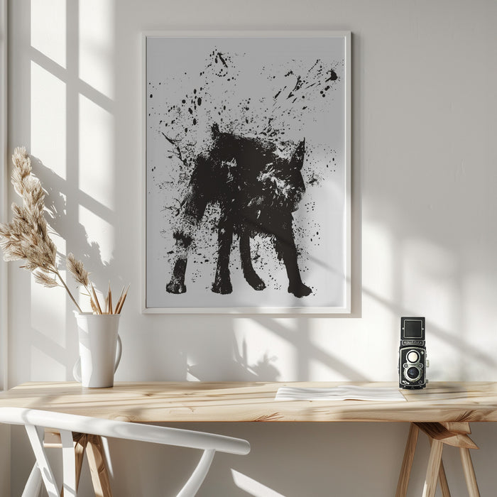 Wet dog Framed Art Wall Decor