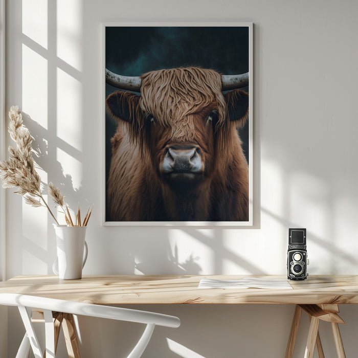 Highland Cow Framed Art Wall Decor