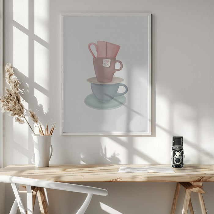 I Love TEA Framed Art Wall Decor