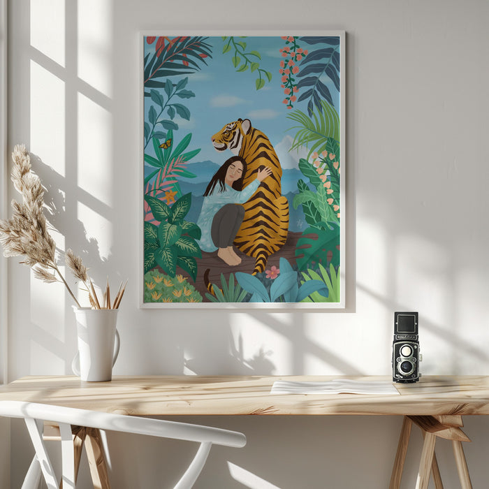 Tiger Framed Art Wall Decor