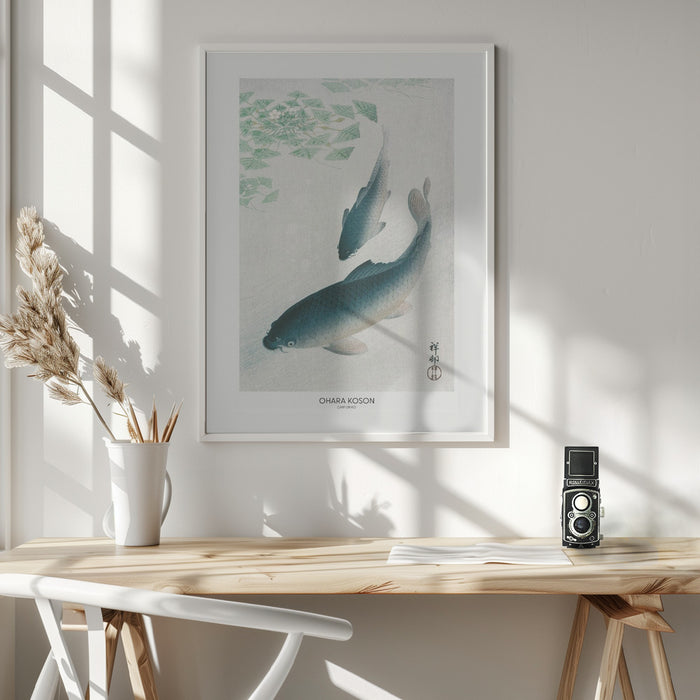 Carp Or Koi Framed Art Modern Wall Decor