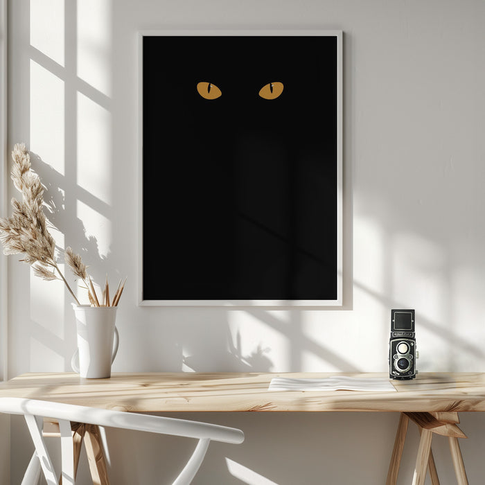 Halloween cat eyes Framed Art Wall Decor